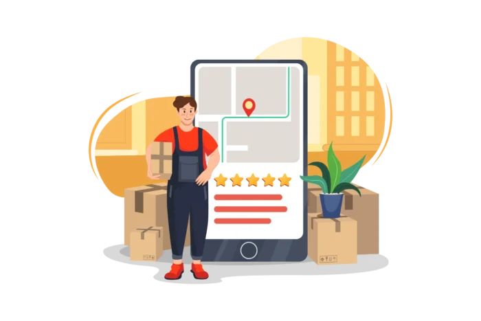 A person representing corporate office relocation service in dubai