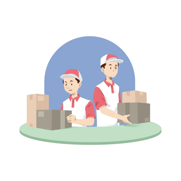 2 of the professional representing a cheap moving company dubai